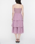 SIXDO Polka Dot Spaghetti Strap Maxi Chiffon Dress